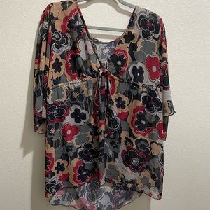 Love Squared Maternity Patterned Blouse